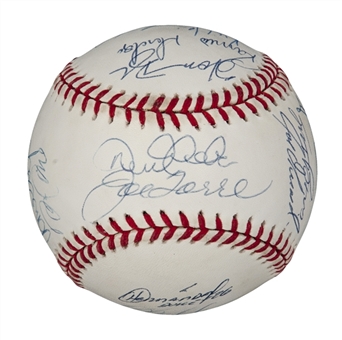 1998 World Series Champion New York Yankees Team Signed Baseball With 18 Signatures (JSA)